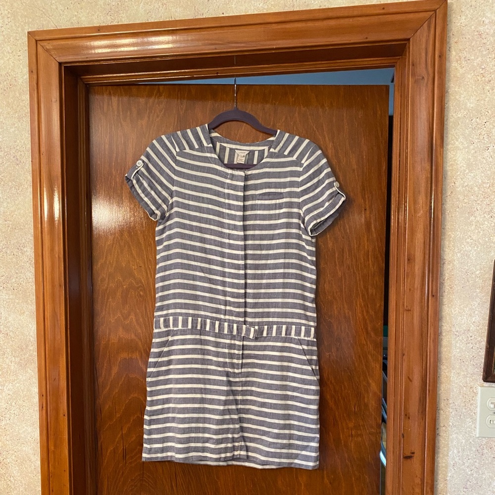 J. Crew striped cotton dress